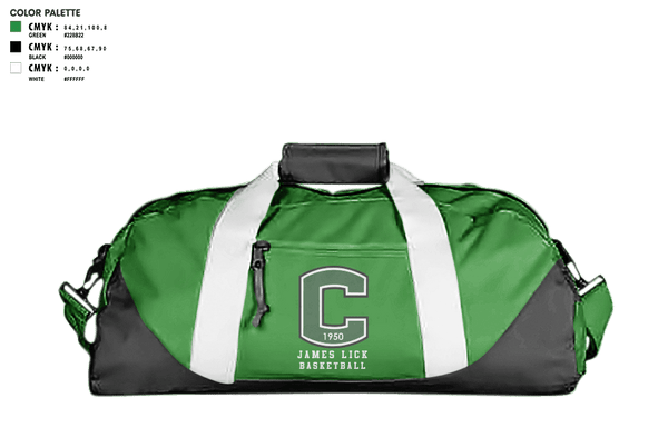 Duffle Bag, James Lick High School Basketball, Men's Basketball, Teamtime, Team time, sublimation, custom sports apparel, team uniforms, spirit wear, spiritwear, sports uniforms, custom shirts, team store, custom team store, fundraiser sports, apparel fundraiser