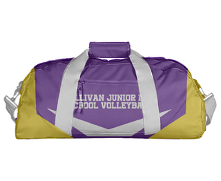 Duffle Bag, Sullivan Junior High School Volleyball, Women's Volleyball, Teamtime, Team time, sublimation, custom sports apparel, team uniforms, spirit wear, spiritwear, sports uniforms, custom shirts, team store, custom team store, fundraiser sports, apparel fundraiser