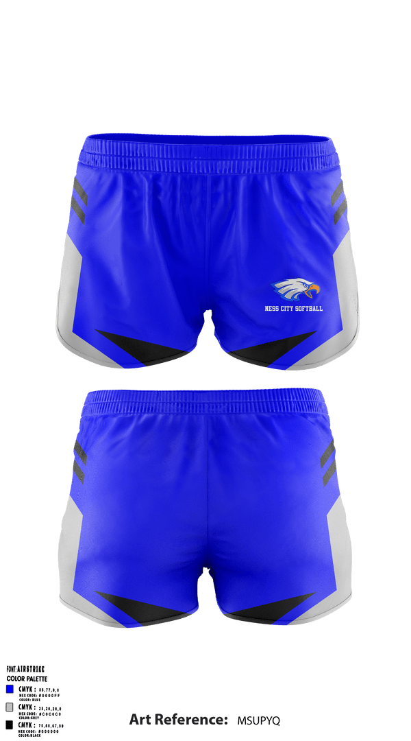 Women's Shorts, Ness City High School Softball, Softball, Teamtime, Team time, sublimation, custom sports apparel, team uniforms, spirit wear, spiritwear, sports uniforms, custom shirts, team store, custom team store, fundraiser sports, apparel fundraiser