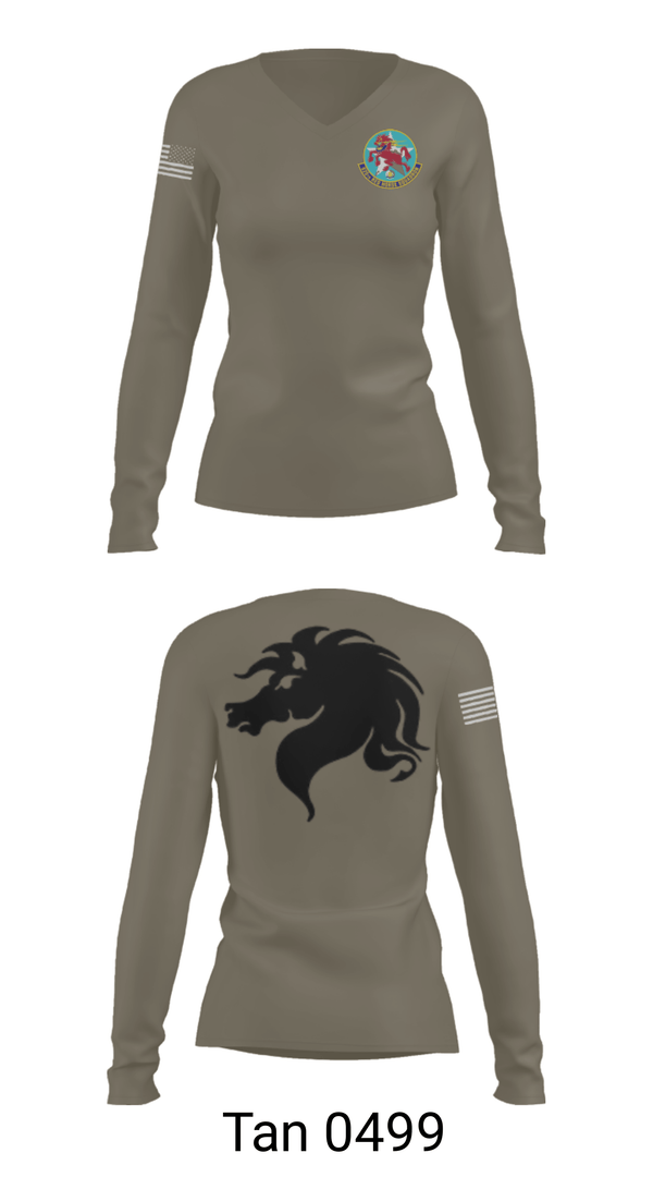 Women's Long Sleeve Vneck Shirt, , Air Force, Teamtime, Team time, sublimation, custom sports apparel, team uniforms, spirit wear, spiritwear, sports uniforms, custom shirts, team store, custom team store, fundraiser sports, apparel fundraiser