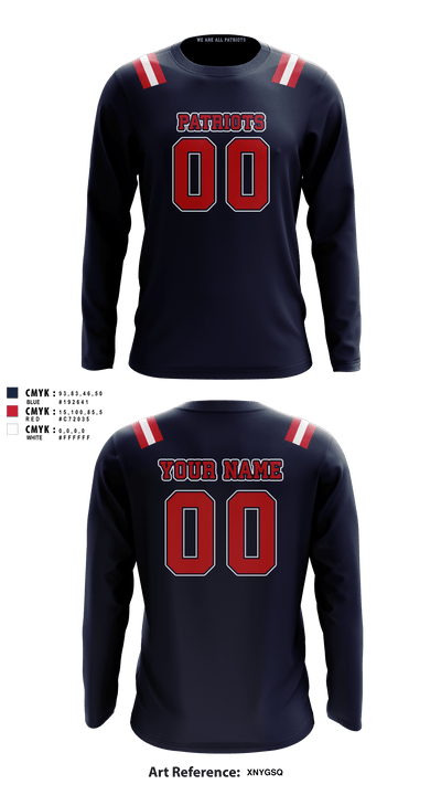 Merrimack Valley Flag Football 51050424 Long Sleeve Performance Shirt - 8
