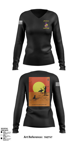 Women's Long Sleeve Vneck Shirt, , Army, Teamtime, Team time, sublimation, custom sports apparel, team uniforms, spirit wear, spiritwear, sports uniforms, custom shirts, team store, custom team store, fundraiser sports, apparel fundraiser