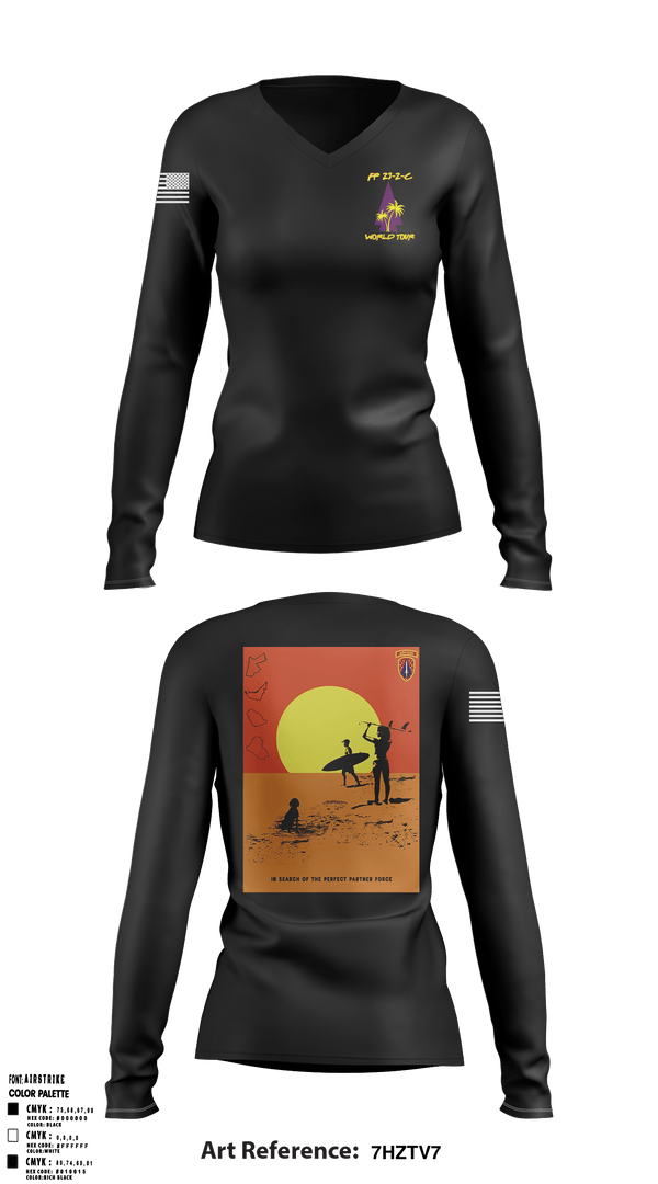 Women's Long Sleeve Vneck Shirt, , Army, Teamtime, Team time, sublimation, custom sports apparel, team uniforms, spirit wear, spiritwear, sports uniforms, custom shirts, team store, custom team store, fundraiser sports, apparel fundraiser