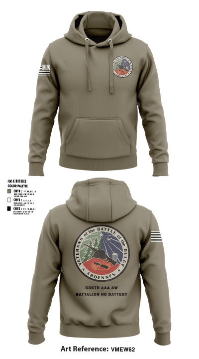 635th AAA AW Battalion HQ Battery 3041583 Hoodie - 3