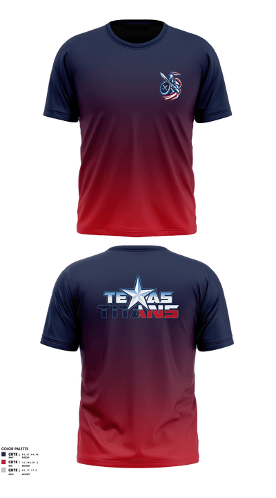 Texas Titans Youth Football 17189264 Short Sleeve Performance Shirt - 6