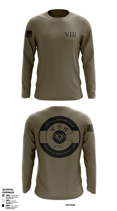 8th WMD-Civil Support Team 4584210 Long Sleeve Performance Shirt - 1