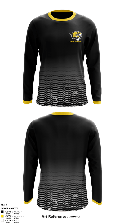 Cascade High School 15178971 Long Sleeve Performance Shirt - 1