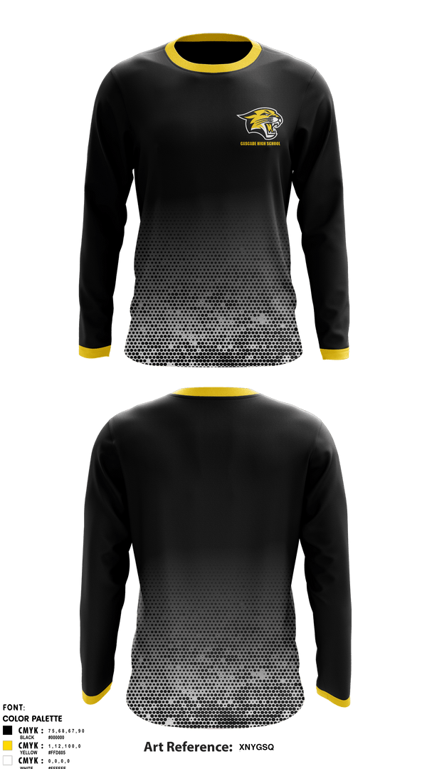 Long Sleeve Performance Shirt, Cascade High School, Spirit Store, Teamtime, Team time, sublimation, custom sports apparel, team uniforms, spirit wear, spiritwear, sports uniforms, custom shirts, team store, custom team store, fundraiser sports, apparel fundraiser