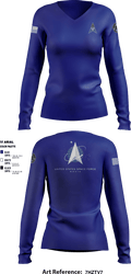 Space Delta 6 88336787 Women's Long Sleeve V-neck Shirt - 1