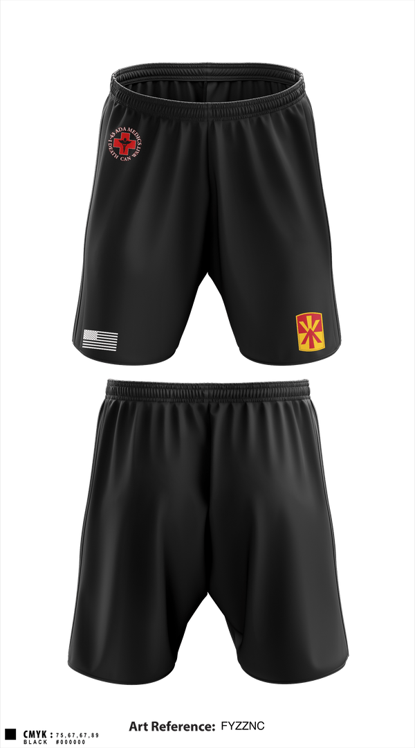 Athletic Shorts With Pockets, Medics, 1-43 ADA, Army, Teamtime, Team time, sublimation, custom sports apparel, team uniforms, spirit wear, spiritwear, sports uniforms, custom shirts, team store, custom team store, fundraiser sports, apparel fundraiser