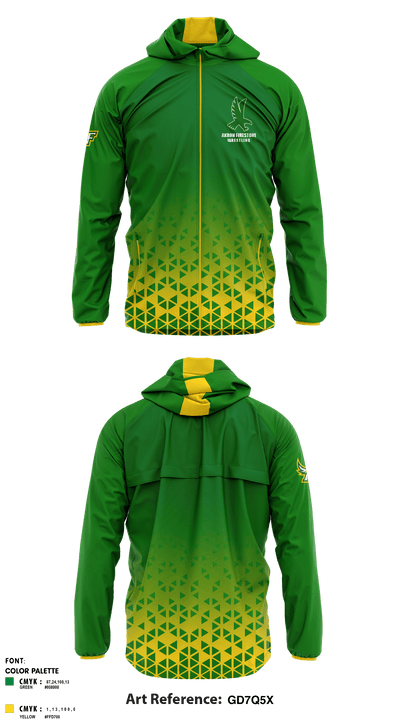 Akron Firestone High School Wresling 83241216 Windbreaker - 1