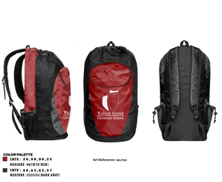 Gear Bag, Walnut Grove Christian School, Spirit Store, Teamtime, Team time, sublimation, custom sports apparel, team uniforms, spirit wear, spiritwear, sports uniforms, custom shirts, team store, custom team store, fundraiser sports, apparel fundraiser