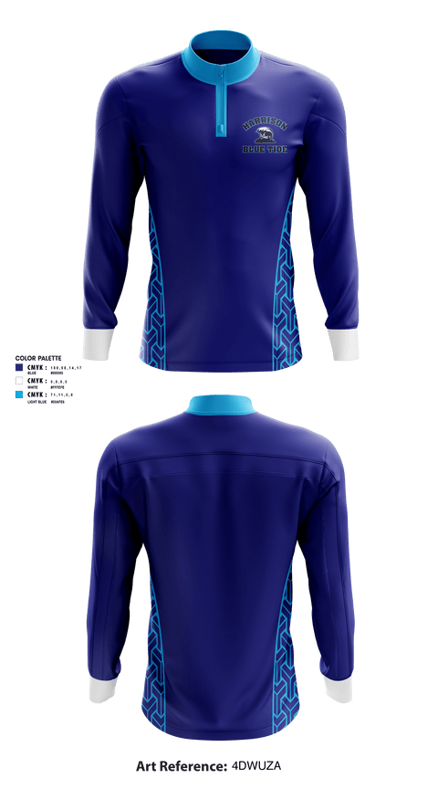 Quarter Zip Jacket, Harrison High School Basketball, Women's Basketball, Teamtime, Team time, sublimation, custom sports apparel, team uniforms, spirit wear, spiritwear, sports uniforms, custom shirts, team store, custom team store, fundraiser sports, apparel fundraiser