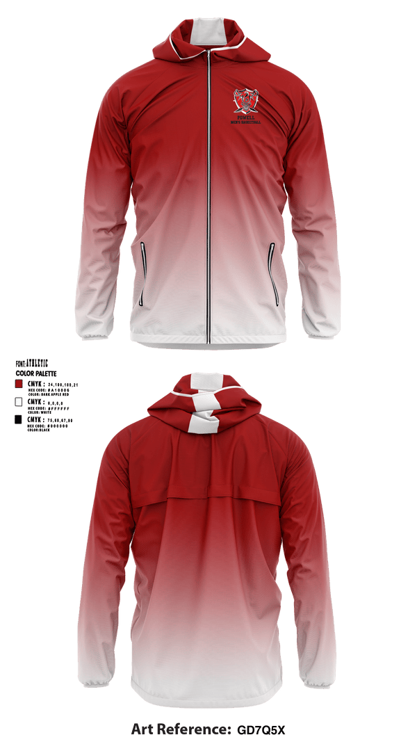 Windbreaker, Powell County High School Basketball, Men's Basketball, Teamtime, Team time, sublimation, custom sports apparel, team uniforms, spirit wear, spiritwear, sports uniforms, custom shirts, team store, custom team store, fundraiser sports, apparel fundraiser