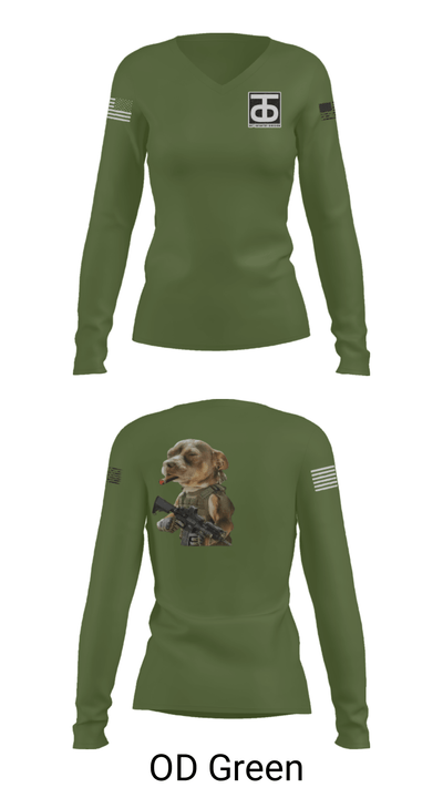 453rd ICTC 92547824 Women's Long Sleeve V-neck Shirt - 40