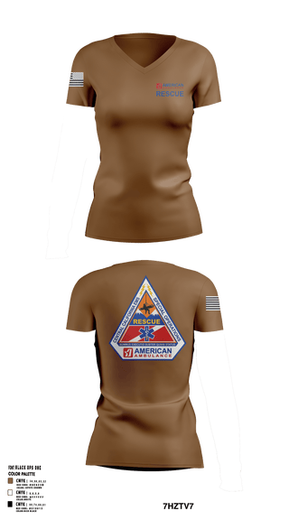 Women's Short Sleeve Vneck Shirt, American Ambulance Rescue, , Teamtime, Team time, sublimation, custom sports apparel, team uniforms, spirit wear, spiritwear, sports uniforms, custom shirts, team store, custom team store, fundraiser sports, apparel fundraiser