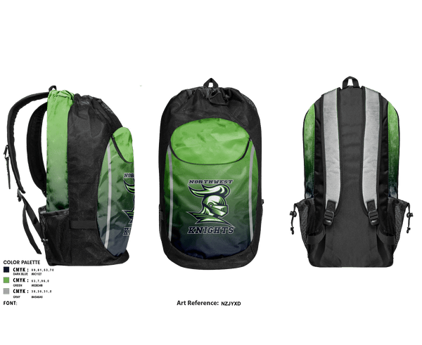 Gear Bag, Northwest Knights, Football, Teamtime, Team time, sublimation, custom sports apparel, team uniforms, spirit wear, spiritwear, sports uniforms, custom shirts, team store, custom team store, fundraiser sports, apparel fundraiser