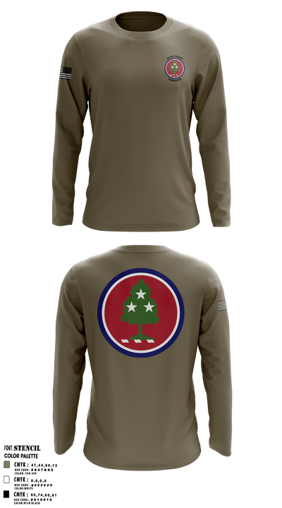 30th Troop Command 1256975 Long Sleeve Performance Shirt - 1