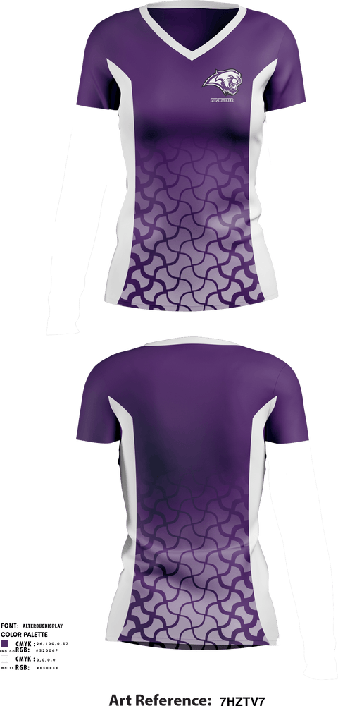 Women's Short Sleeve Vneck Shirt, Cougars, Spirit Store, Teamtime, Team time, sublimation, custom sports apparel, team uniforms, spirit wear, spiritwear, sports uniforms, custom shirts, team store, custom team store, fundraiser sports, apparel fundraiser