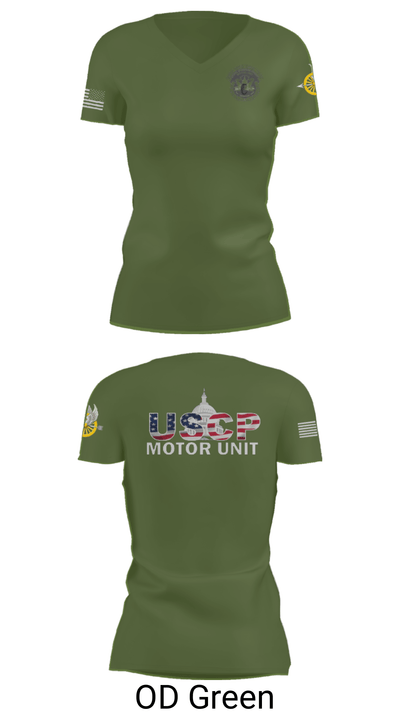 USCP Motor Unit 10127090 Women's Short Sleeve V-neck Shirt - 28