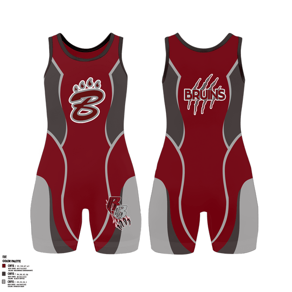 Wrestling Singlet, BRUINS, Wrestling, Teamtime, Team time, sublimation, custom sports apparel, team uniforms, spirit wear, spiritwear, sports uniforms, custom shirts, team store, custom team store, fundraiser sports, apparel fundraiser