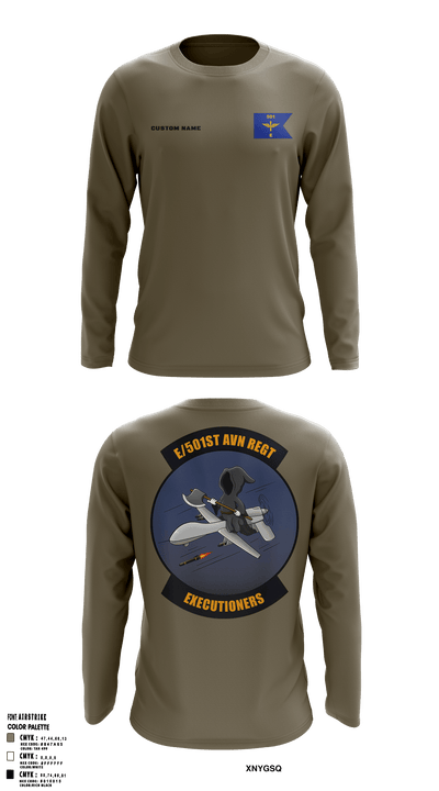 E 501st 1 AD, CAB AVMX 41273123 Long Sleeve Performance Shirt - 2