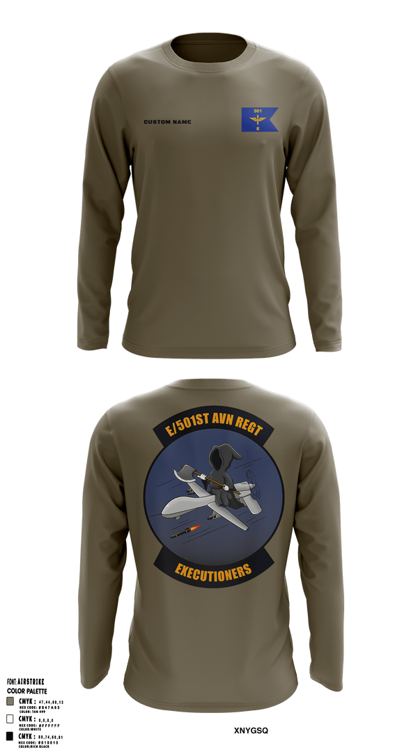 Long Sleeve Performance Shirt, E 501st 1AD, CAB AVMX, Army, Teamtime, Team time, sublimation, custom sports apparel, team uniforms, spirit wear, spiritwear, sports uniforms, custom shirts, team store, custom team store, fundraiser sports, apparel fundraiser