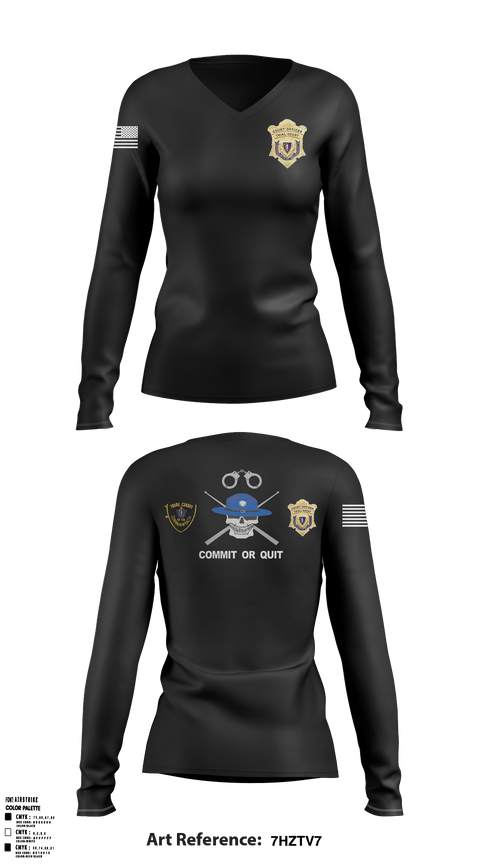 Women's Long Sleeve Vneck Shirt, , Police, Teamtime, Team time, sublimation, custom sports apparel, team uniforms, spirit wear, spiritwear, sports uniforms, custom shirts, team store, custom team store, fundraiser sports, apparel fundraiser