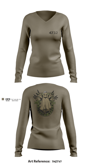 Women's Long Sleeve Vneck Shirt, , Army, Teamtime, Team time, sublimation, custom sports apparel, team uniforms, spirit wear, spiritwear, sports uniforms, custom shirts, team store, custom team store, fundraiser sports, apparel fundraiser