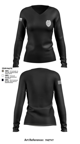 Women's Long Sleeve Vneck Shirt, Shalom Austin Security, , Teamtime, Team time, sublimation, custom sports apparel, team uniforms, spirit wear, spiritwear, sports uniforms, custom shirts, team store, custom team store, fundraiser sports, apparel fundraiser