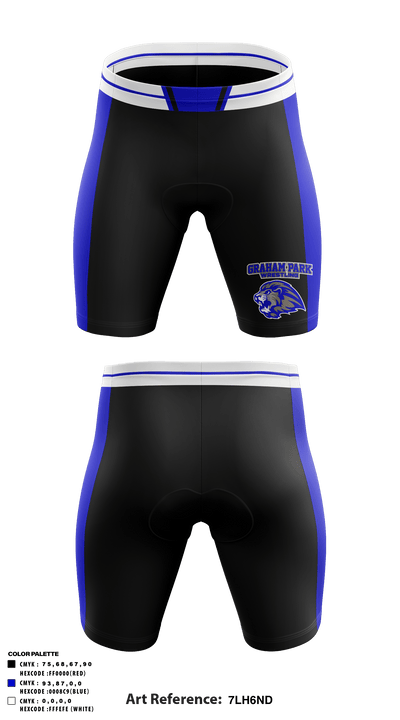 Graham Park Middle School Wrestling 61233507 Men's Compression Shorts - 1
