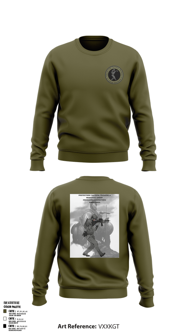 Crew Neck Sweatshirt, Protectors Tactical Training & Response Group LLC, , Teamtime, Team time, sublimation, custom sports apparel, team uniforms, spirit wear, spiritwear, sports uniforms, custom shirts, team store, custom team store, fundraiser sports, apparel fundraiser