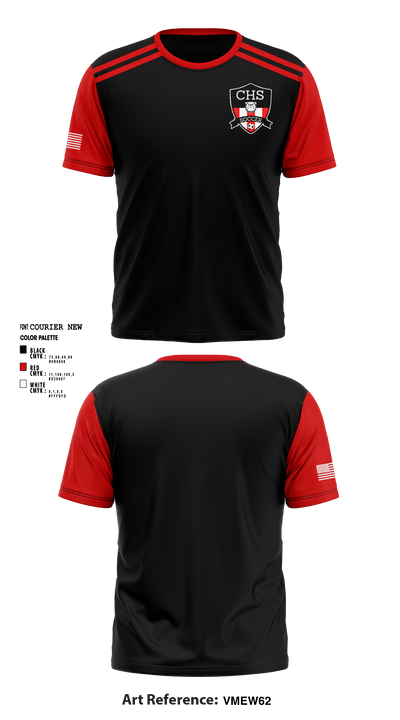 Central High School - Bulldogs 46149051 Short Sleeve Performance Shirt - 1