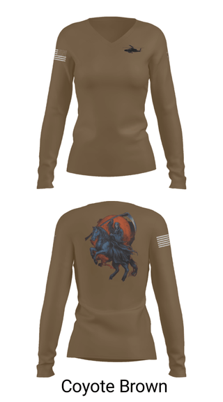 Women's Long Sleeve Vneck Shirt, , Army, Teamtime, Team time, sublimation, custom sports apparel, team uniforms, spirit wear, spiritwear, sports uniforms, custom shirts, team store, custom team store, fundraiser sports, apparel fundraiser