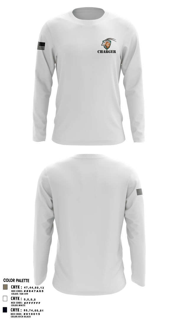 Long Sleeve Performance Shirt, CHARGER, Army, Teamtime, Team time, sublimation, custom sports apparel, team uniforms, spirit wear, spiritwear, sports uniforms, custom shirts, team store, custom team store, fundraiser sports, apparel fundraiser