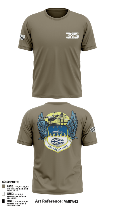315th Airlift Wing/315th Maintenance Group 82634422 Short Sleeve Performance Shirt - 53