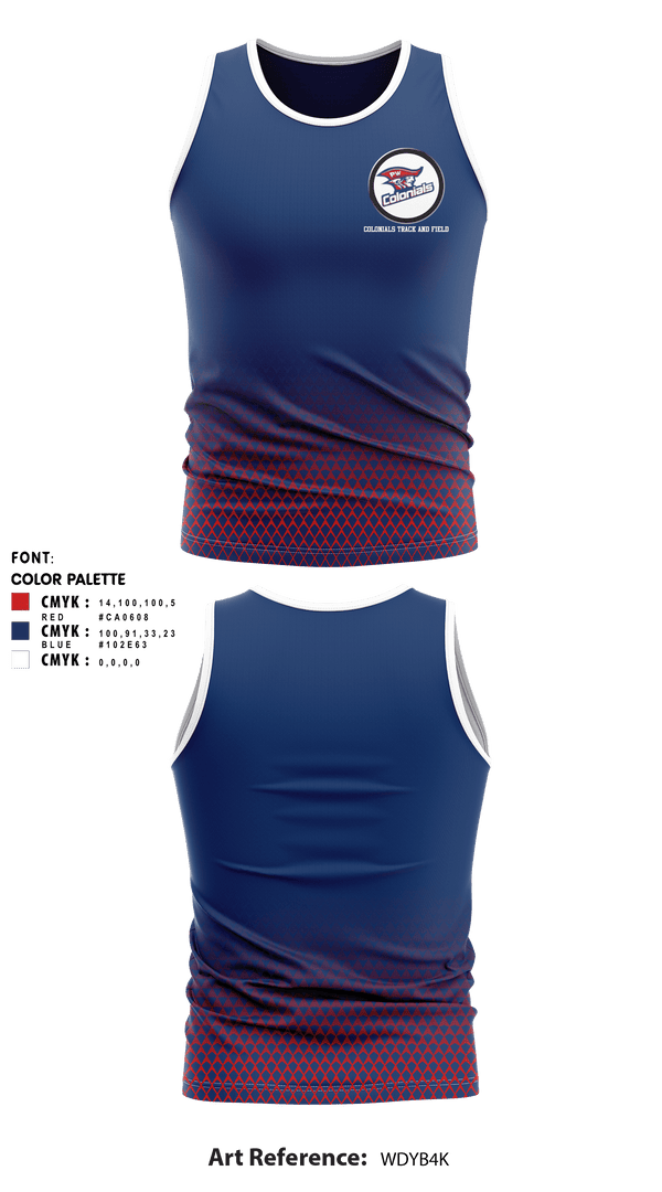 Tank Top, Colonials Track and Field, Track & Field, Teamtime, Team time, sublimation, custom sports apparel, team uniforms, spirit wear, spiritwear, sports uniforms, custom shirts, team store, custom team store, fundraiser sports, apparel fundraiser