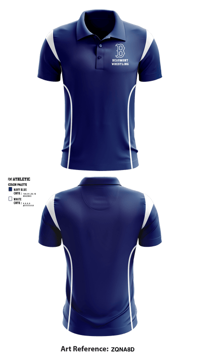 Beaumont High School Wrestling 21926517 Short Sleeve Performance Polo - 1