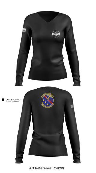 Women's Long Sleeve Vneck Shirt, , Air Force, Teamtime, Team time, sublimation, custom sports apparel, team uniforms, spirit wear, spiritwear, sports uniforms, custom shirts, team store, custom team store, fundraiser sports, apparel fundraiser