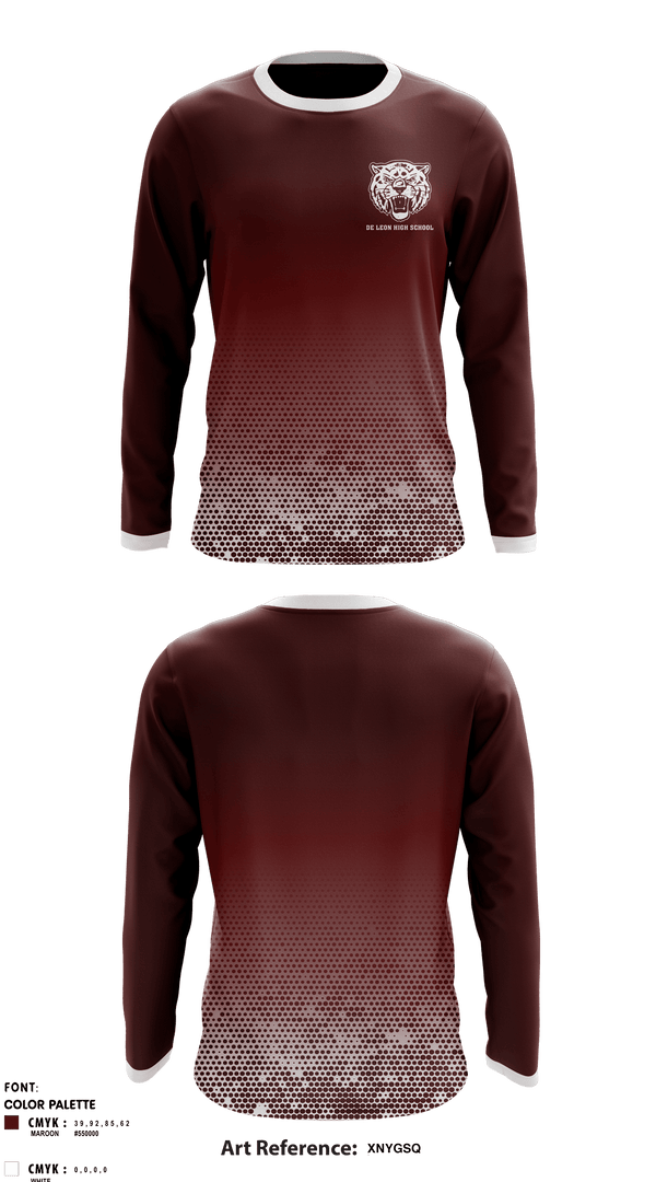Long Sleeve Performance Shirt, De Leon High School, Spirit Store, Teamtime, Team time, sublimation, custom sports apparel, team uniforms, spirit wear, spiritwear, sports uniforms, custom shirts, team store, custom team store, fundraiser sports, apparel fundraiser