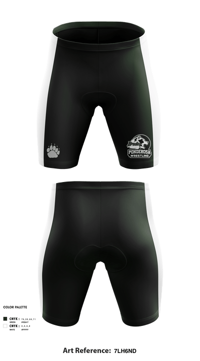 Ponderosa High School Wrestling 82843059 Men's Compression Shorts - 2