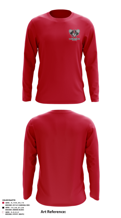 wellesley girls tennis 81368948 Long Sleeve Performance Shirt - 3