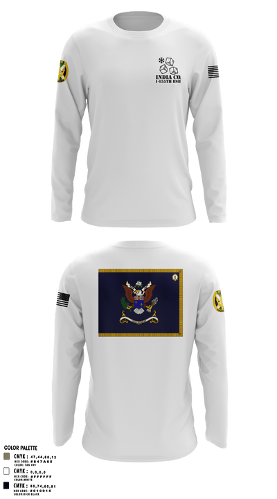 1-155th Dixie Thunder 83572891 Long Sleeve Performance Shirt - 14