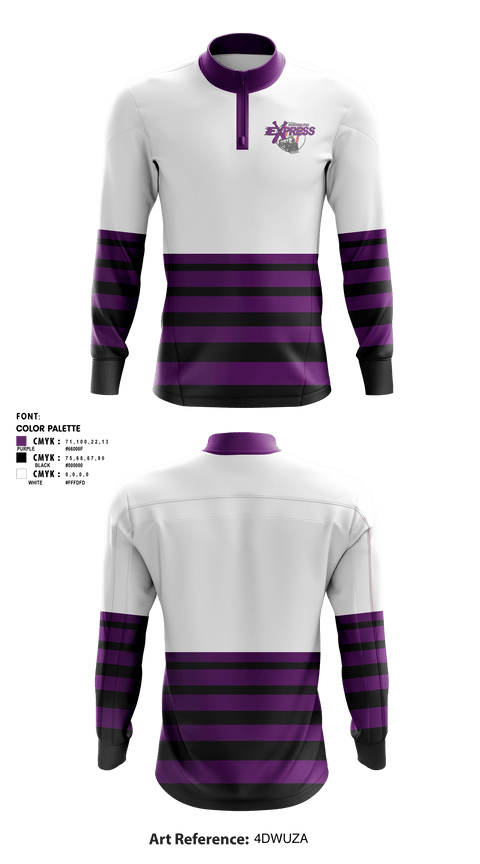 Quarter Zip Jacket, Strasburg Express, Baseball, Teamtime, Team time, sublimation, custom sports apparel, team uniforms, spirit wear, spiritwear, sports uniforms, custom shirts, team store, custom team store, fundraiser sports, apparel fundraiser