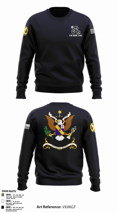 1-155th Dixie Thunder 83572891 Crew Neck Sweatshirt - 6