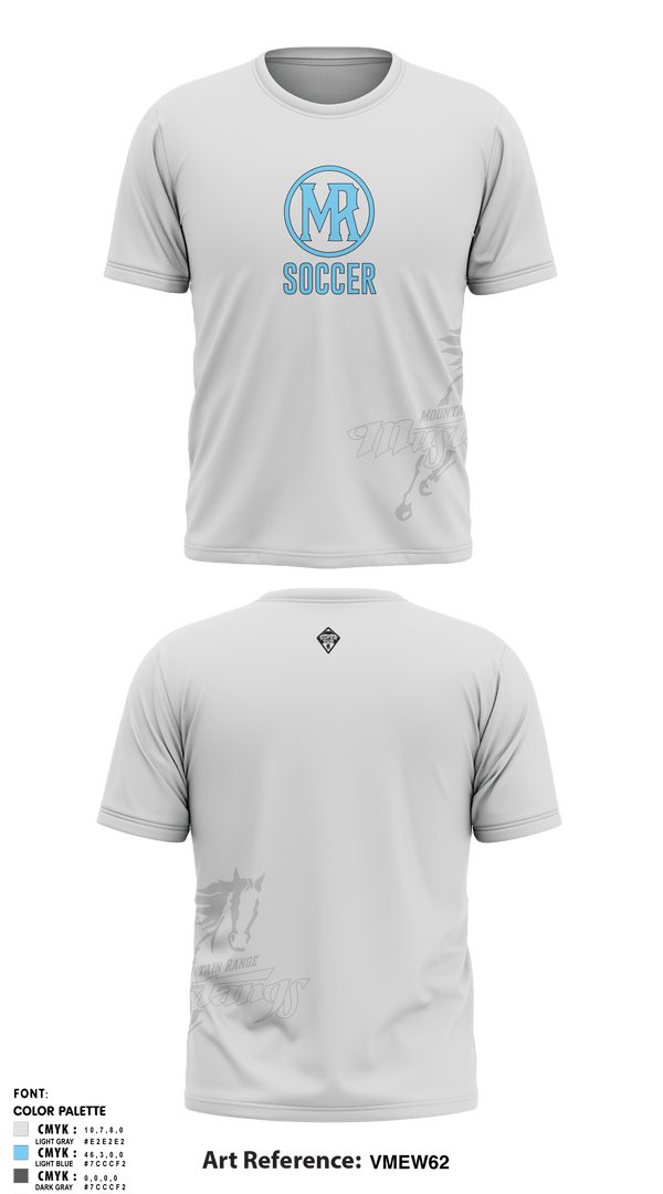 Short Sleeve Performance Shirt, Mountain Range HS Girls Soccer, Women's Soccer, Teamtime, Team time, sublimation, custom sports apparel, team uniforms, spirit wear, spiritwear, sports uniforms, custom shirts, team store, custom team store, fundraiser sports, apparel fundraiser
