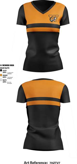 Women's Short Sleeve Vneck Shirt, Wanette High School, Spirit Store, Teamtime, Team time, sublimation, custom sports apparel, team uniforms, spirit wear, spiritwear, sports uniforms, custom shirts, team store, custom team store, fundraiser sports, apparel fundraiser