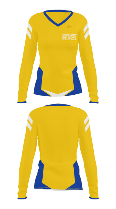 Bishop Amat High School Volleyball 26515366 Women's Long Sleeve V-neck Shirt - 15