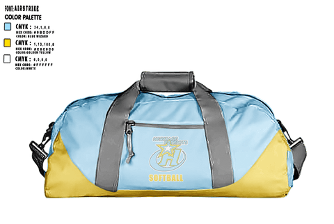 Duffle Bag, Heritage High School Softball, Softball, Teamtime, Team time, sublimation, custom sports apparel, team uniforms, spirit wear, spiritwear, sports uniforms, custom shirts, team store, custom team store, fundraiser sports, apparel fundraiser