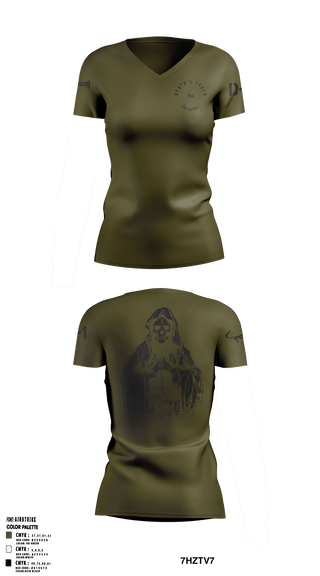Women's Short Sleeve Vneck Shirt, , Army, Teamtime, Team time, sublimation, custom sports apparel, team uniforms, spirit wear, spiritwear, sports uniforms, custom shirts, team store, custom team store, fundraiser sports, apparel fundraiser